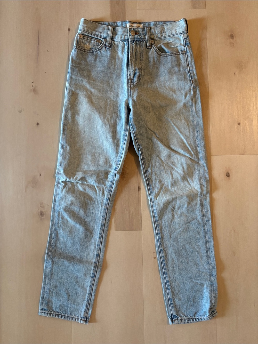 Madewell Women's Straight-Leg Jeans in Light Blue